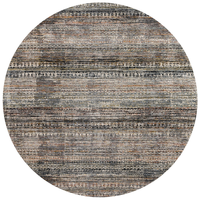 THEIA Collection Rug  in  GREY / MULTI Gray Accent Power-Loomed Polypropylene/Polyester