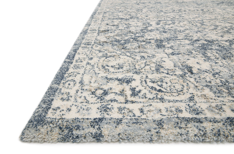 THEORY Collection Rug  in  Ivory / Blue Ivory Accent Power-Loomed Polypropylene