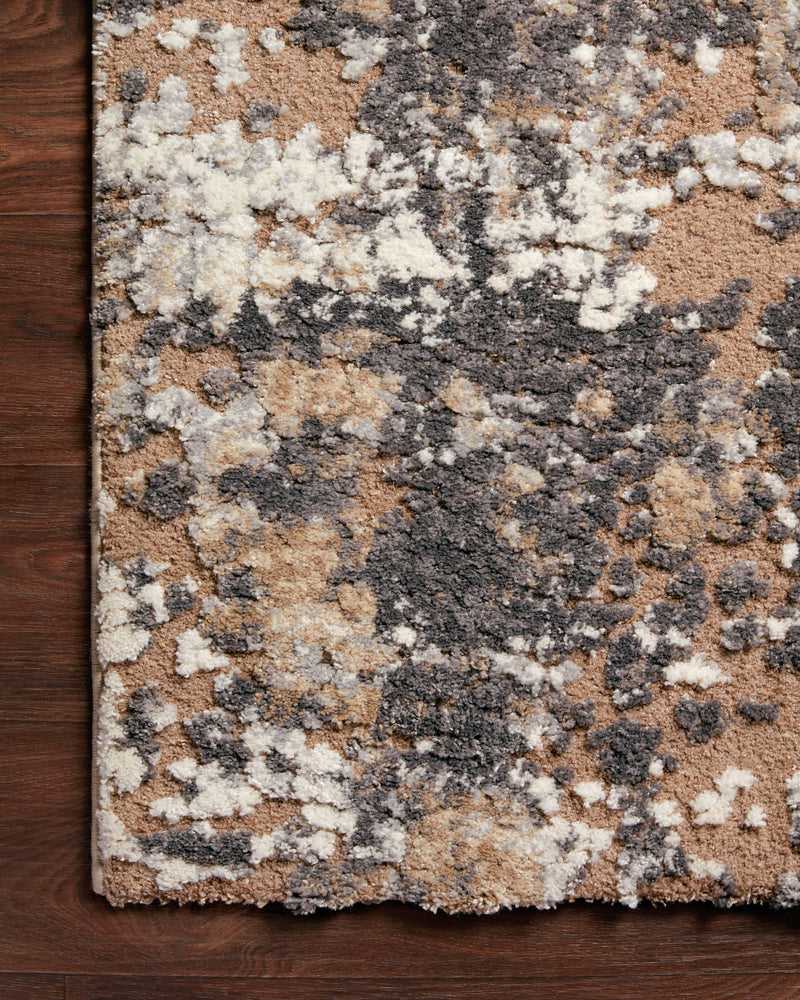 THEORY Collection Rug  in  Taupe / Grey Beige Accent Power-Loomed Polypropylene/Polyester