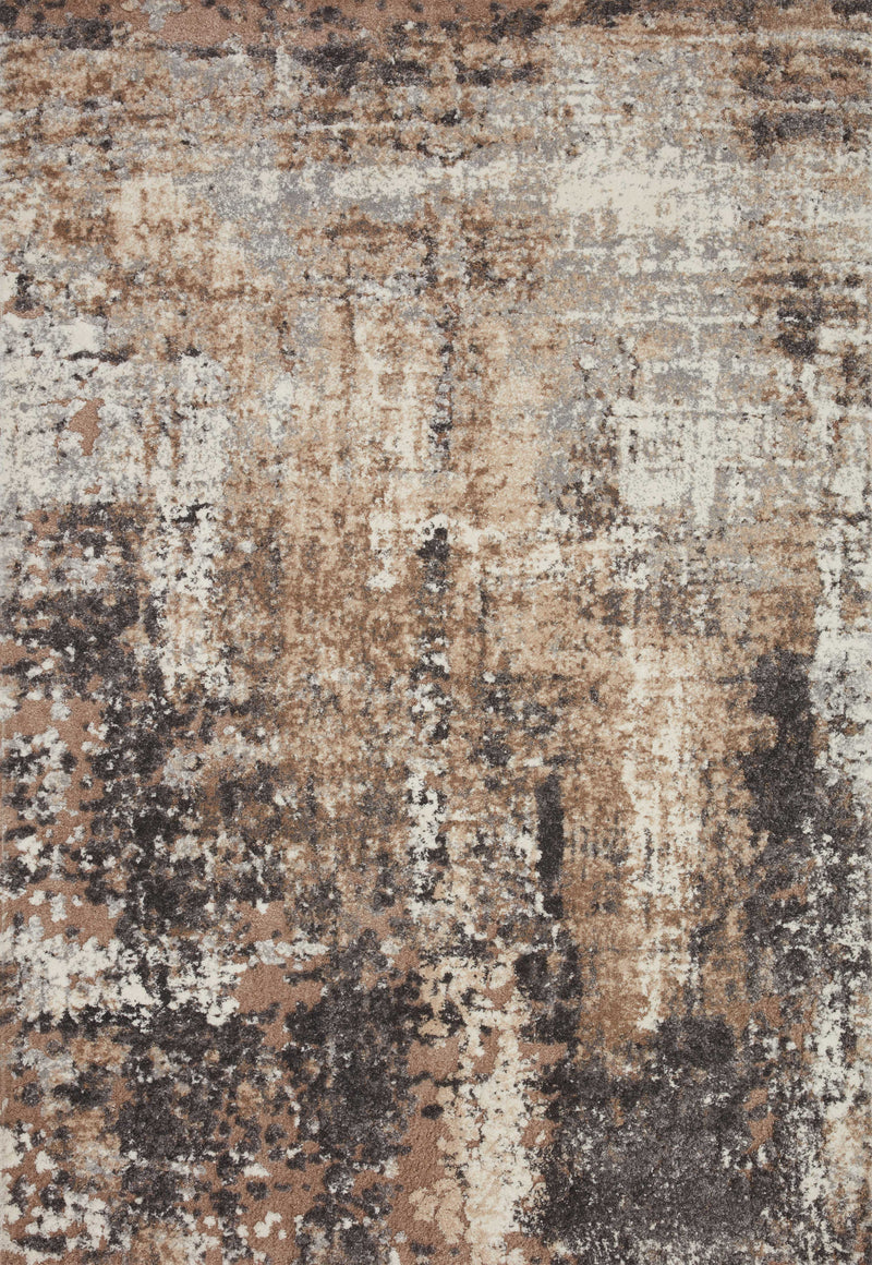 THEORY Collection Rug  in  Taupe / Grey Beige Accent Power-Loomed Polypropylene/Polyester