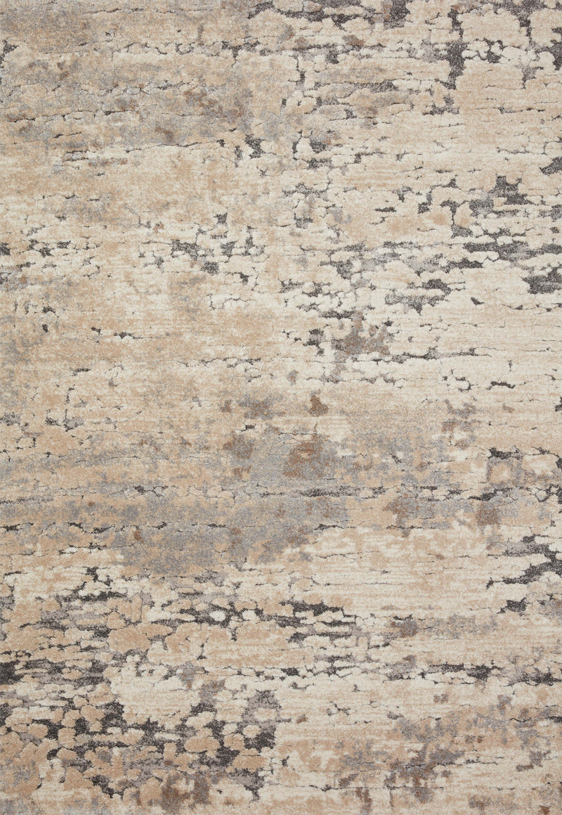 THEORY Collection Rug  in  Taupe / Grey Beige Accent Power-Loomed Polypropylene/Polyester