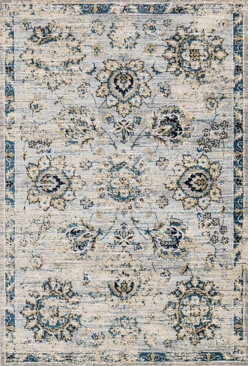 TORRANCE Collection Rug  in  GREY / NAVY Gray Accent Power-Loomed Cowhide