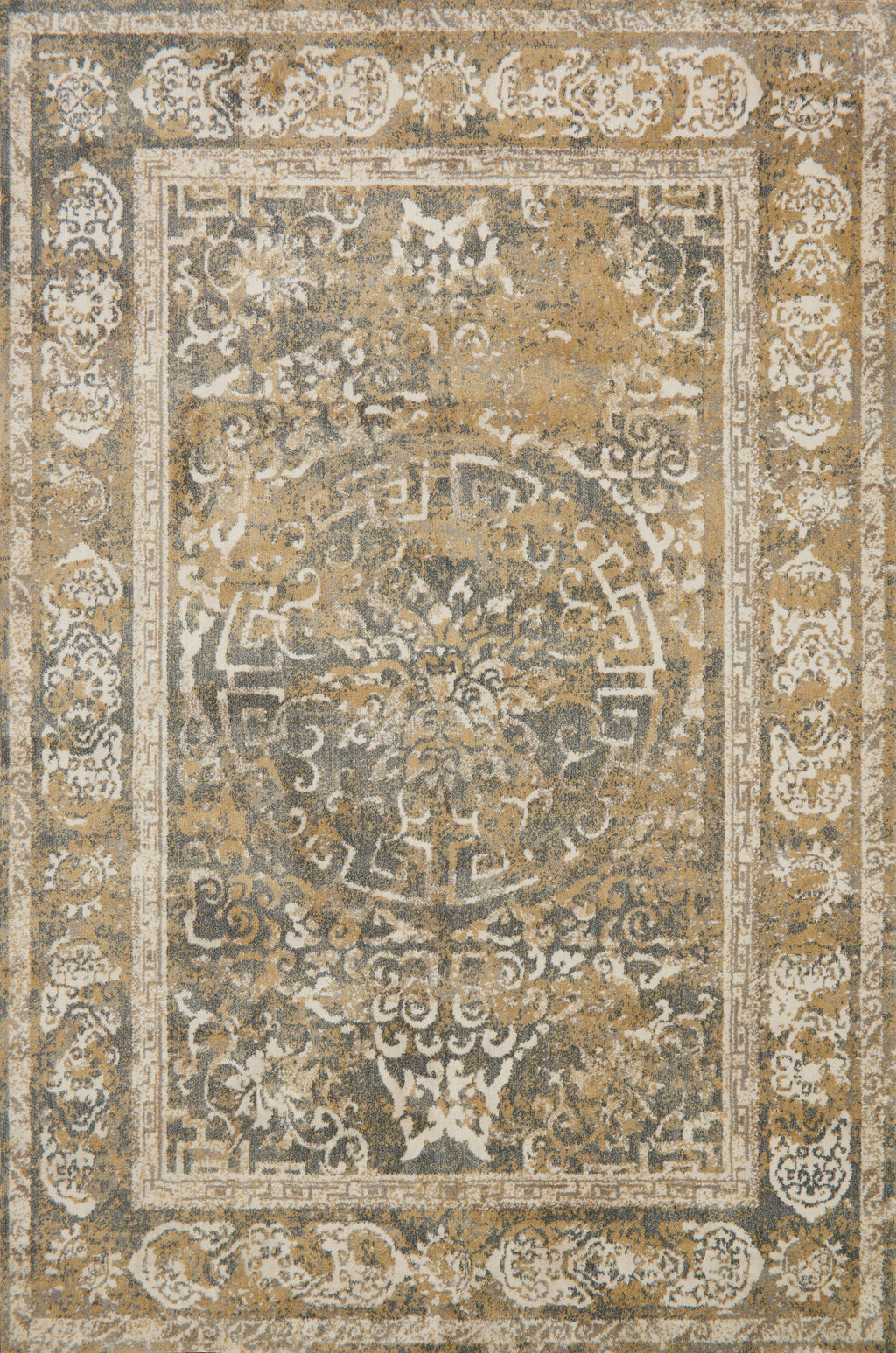 TORRANCE Collection Rug  in  BEIGE / GREY Beige Accent Power-Loomed Cowhide