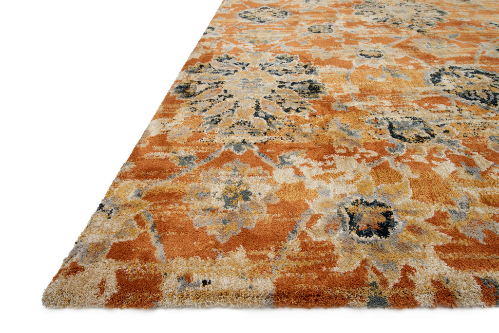 TORRANCE Collection Rug  in  RUST Rust Accent Power-Loomed Cowhide