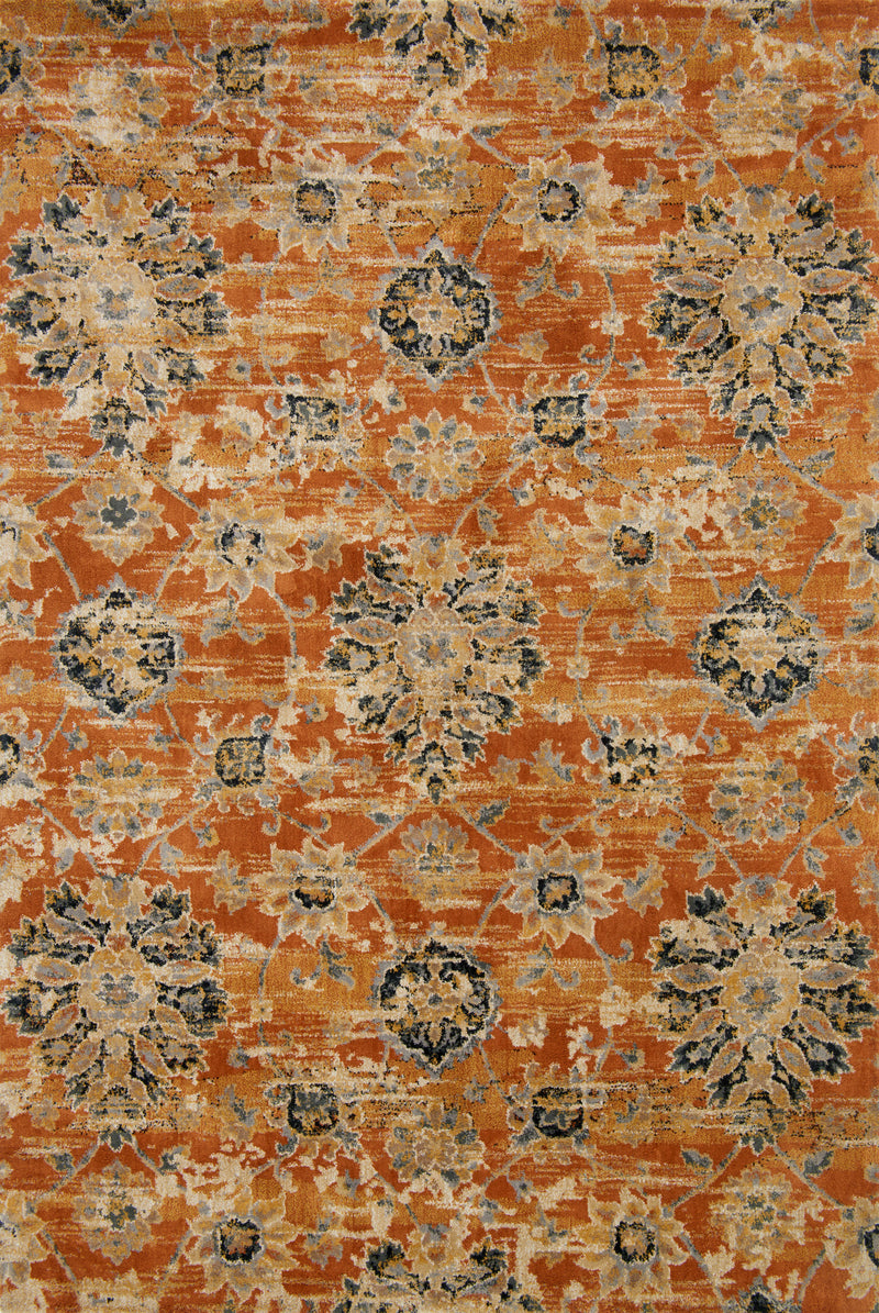 TORRANCE Collection Rug  in  RUST Rust Accent Power-Loomed Cowhide