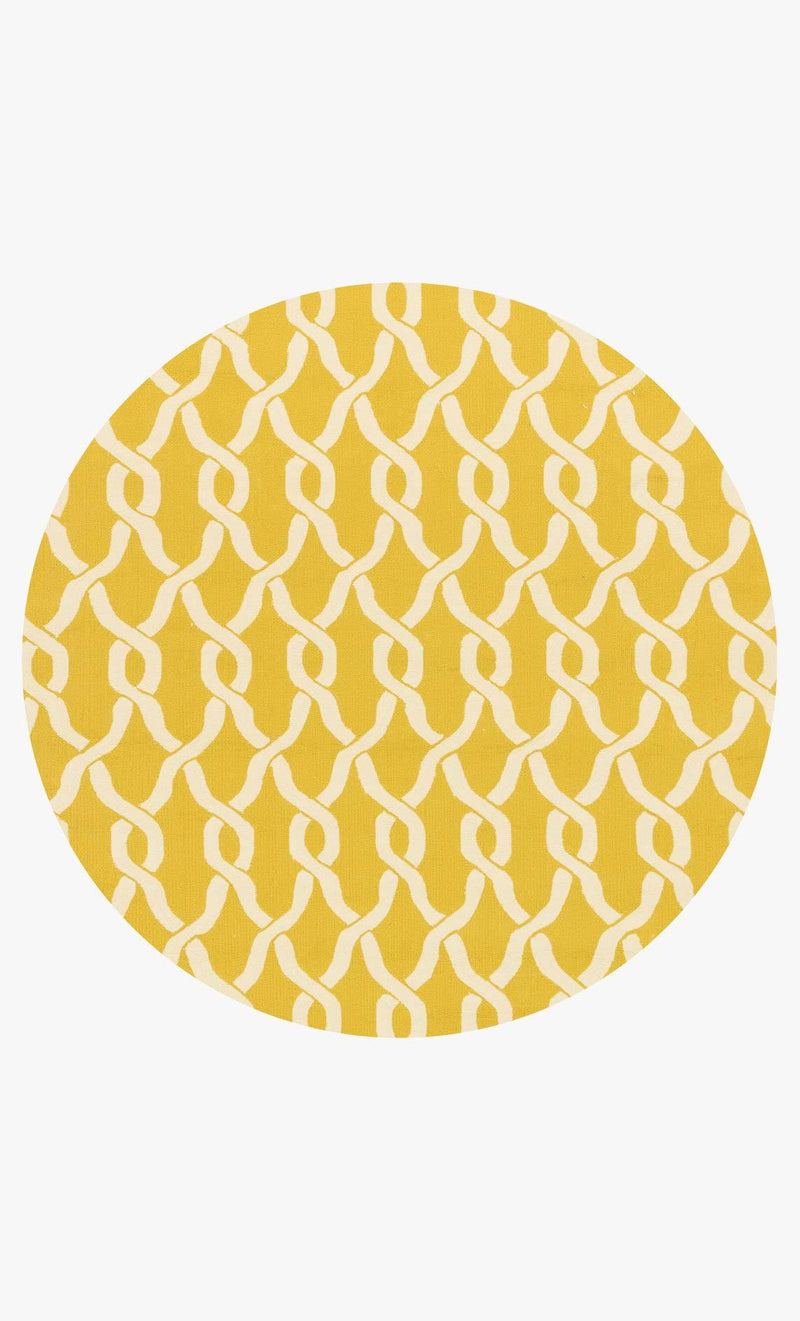 VENICE BEACH Collection Rug in GOLDENROD / IVORY