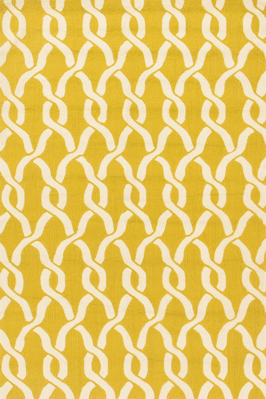 VENICE BEACH Collection Rug  in  GOLDENROD / IVORY Yellow Small Hand-Hooked Polypropylene