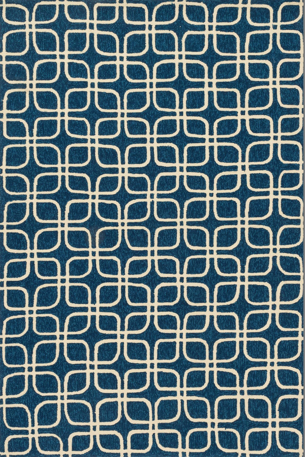 VENICE BEACH Collection Rug  in  BLUE / IVORY Blue Small Hand-Hooked Polypropylene
