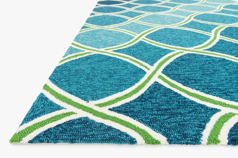 VENICE BEACH Collection Rug in BLUE / GREEN