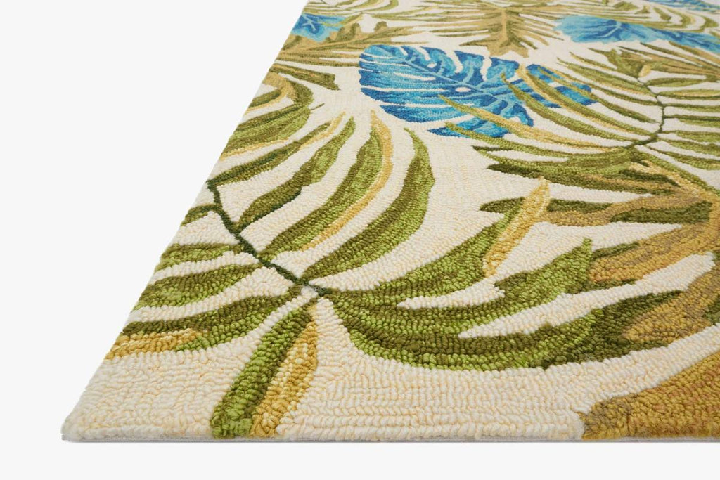 VENICE BEACH Collection Rug in IVORY / GREEN