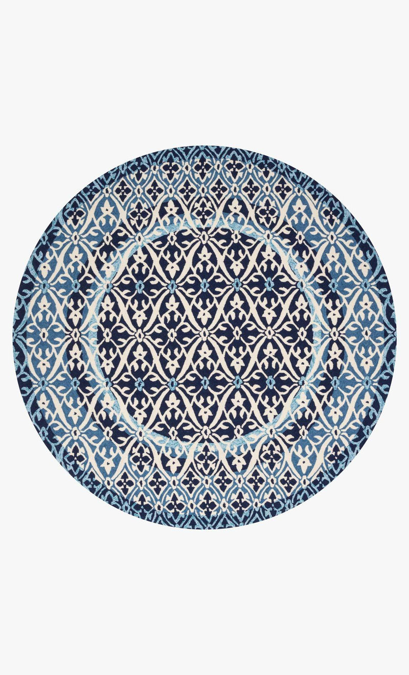VENICE BEACH Collection Rug in BLUE / IVORY