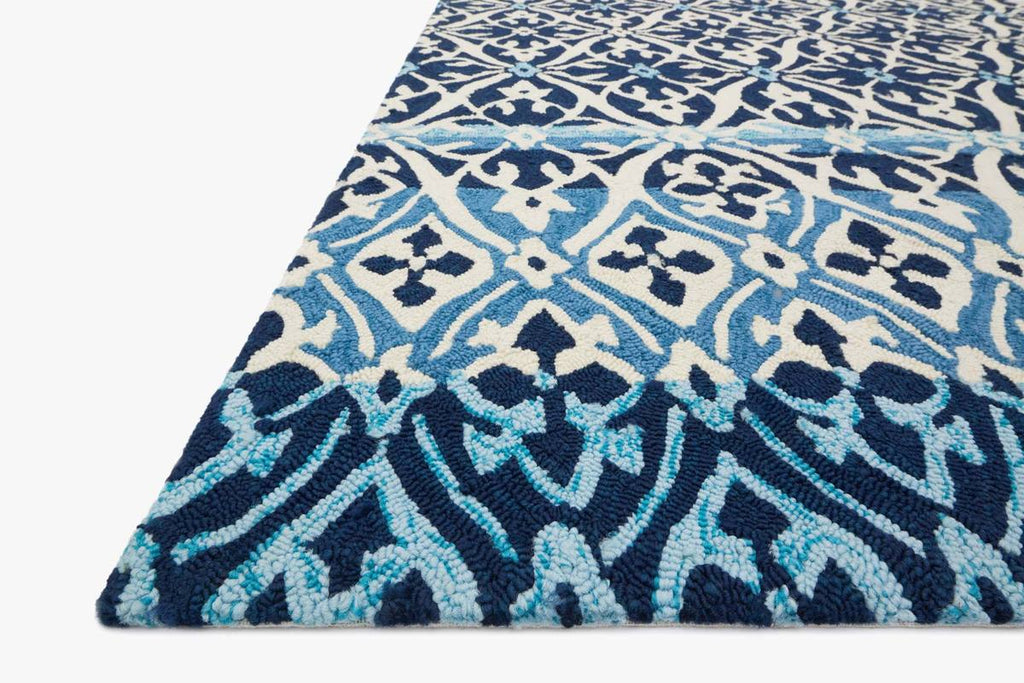 VENICE BEACH Collection Rug in BLUE / IVORY
