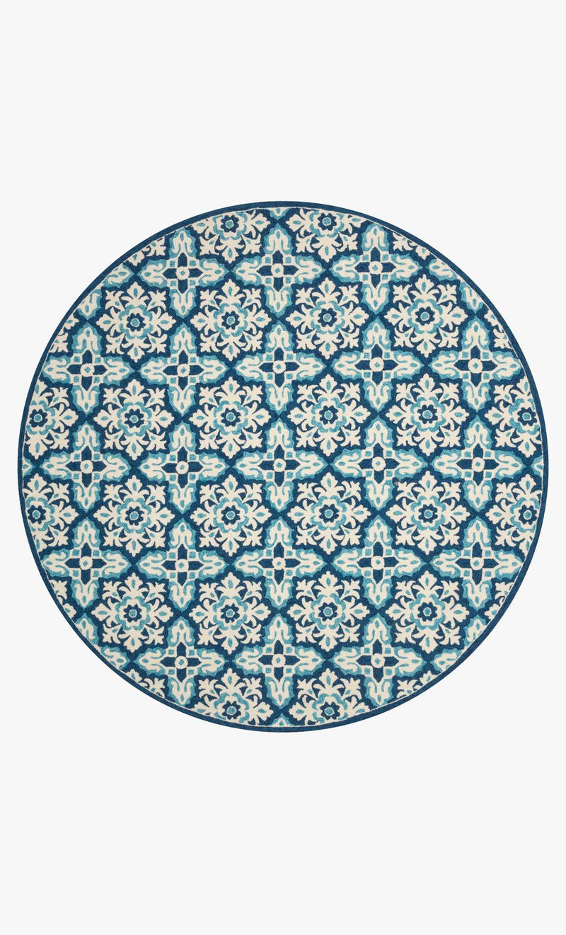 VENICE BEACH Collection Rug in IVORY / BLUE