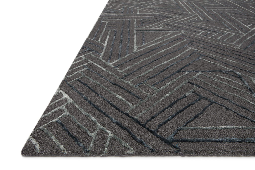 VERVE Collection Rug  in  Graphite / Ocean Gray Accent Hand-Tufted Jute/Wool