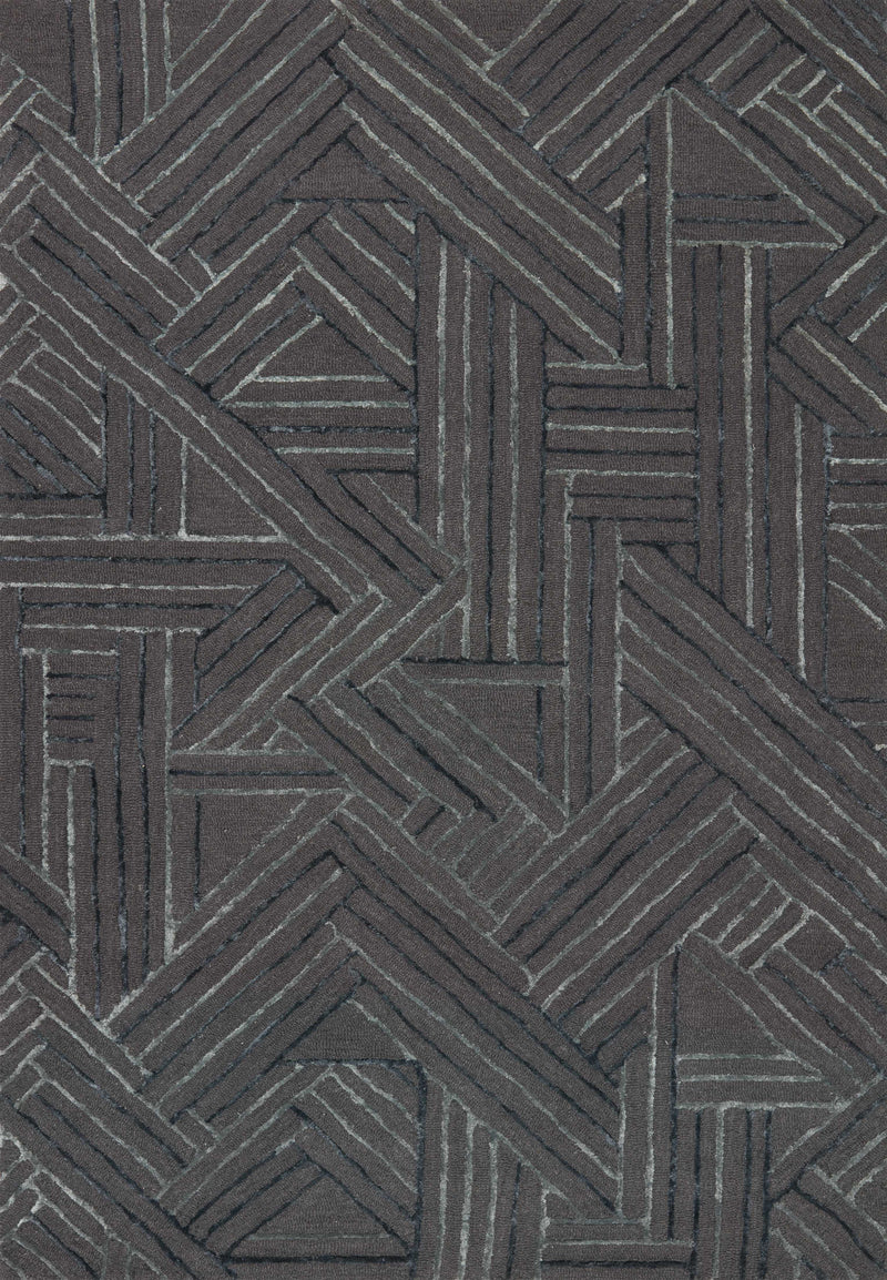 VERVE Collection Rug  in  Graphite / Ocean Gray Accent Hand-Tufted Jute/Wool