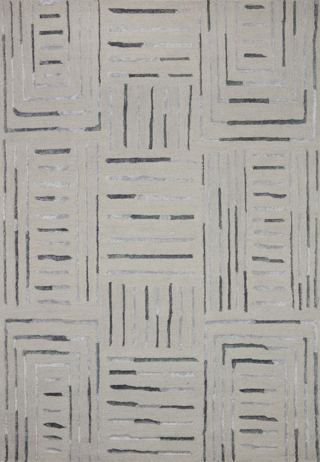 VERVE Collection Rug  in  Silver / Slate Gray Accent Hand-Tufted Jute/Wool