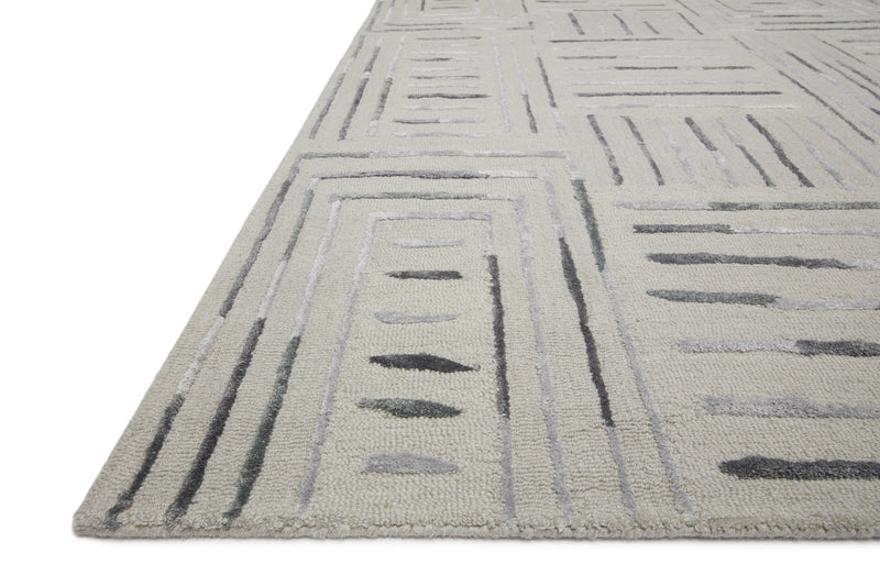 VERVE Collection Rug  in  Silver / Slate Gray Accent Hand-Tufted Jute/Wool