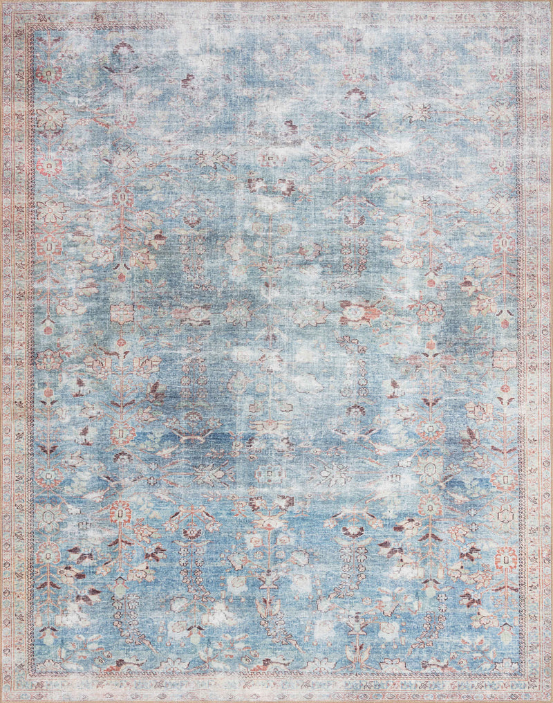 WYNTER Collection Rug  in  Teal / Multi Blue Accent Power-Loomed Polyester