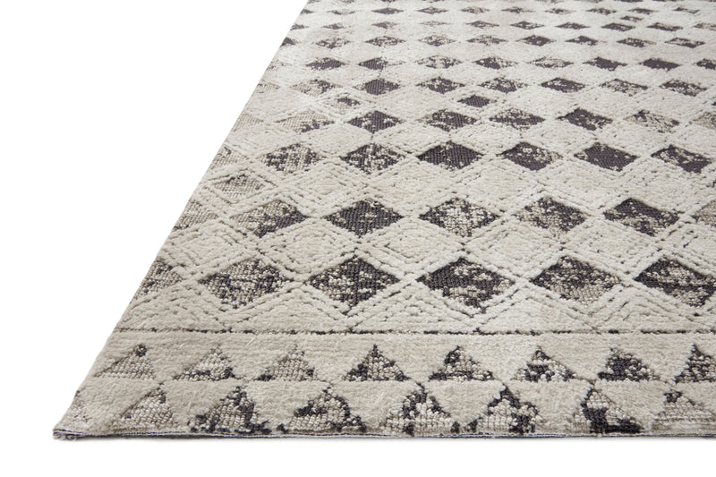 YESHAIA Collection Rug  in  BLACK / NEUTRAL Black Accent Power-Loomed Polyester