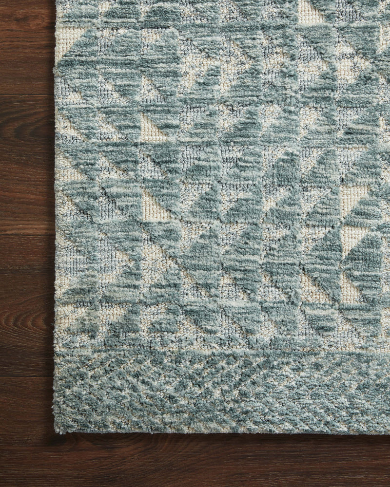 YESHAIA Collection Rug  in  LAGOON / MIST Blue Accent Power-Loomed Polyester