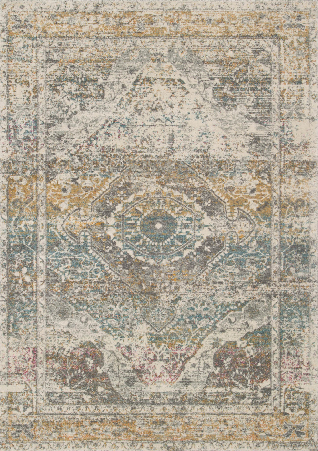 ZEHLA Collection Rug  in  STONE / STONE Gray Runner Power-Loomed Polypropylene