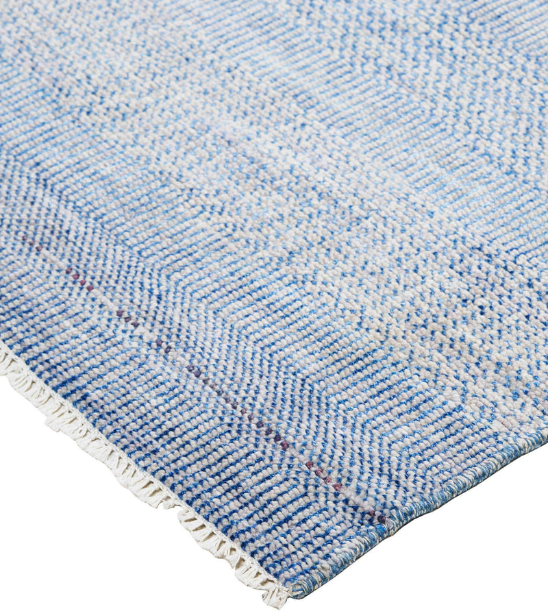 JANSON Collection Wool & Viscose Rug in Silver Navy